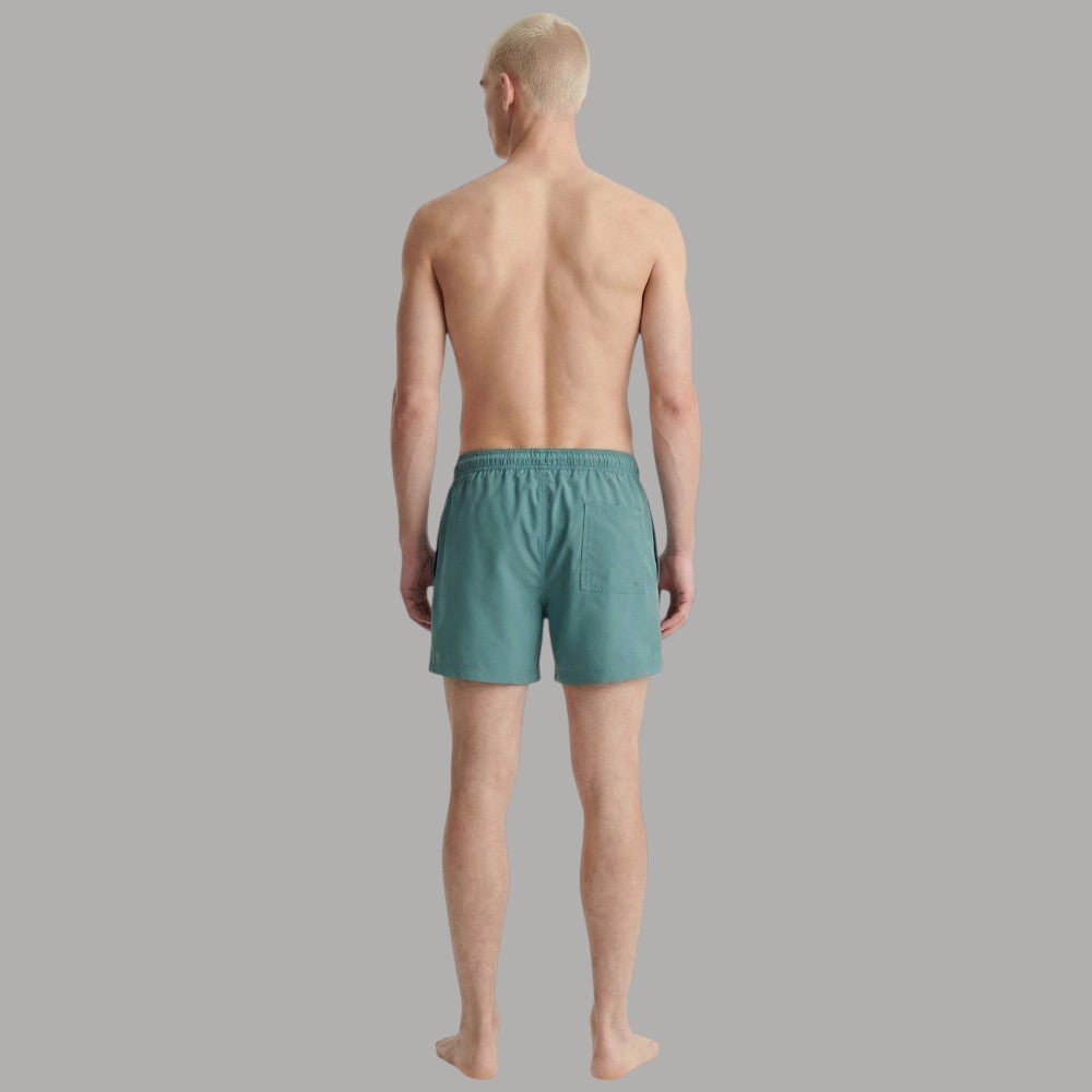 Jack & Jones Costume da Bagno Uomo Regular Fit con Tasche e Coulisse vista posteriore verde con elastico e tasca sul retro
