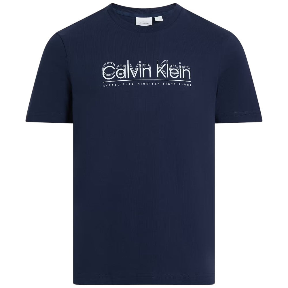 Calvin Klein t-shirt blu doppio logo K10K114149CEF T-shirt Calvin Klein