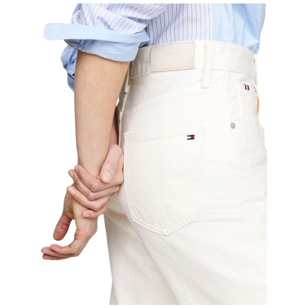 Tommy Hilfiger jeans bianco donna relaxed bootcut WW0WW42194 Jeans Tommy Hilfiger
