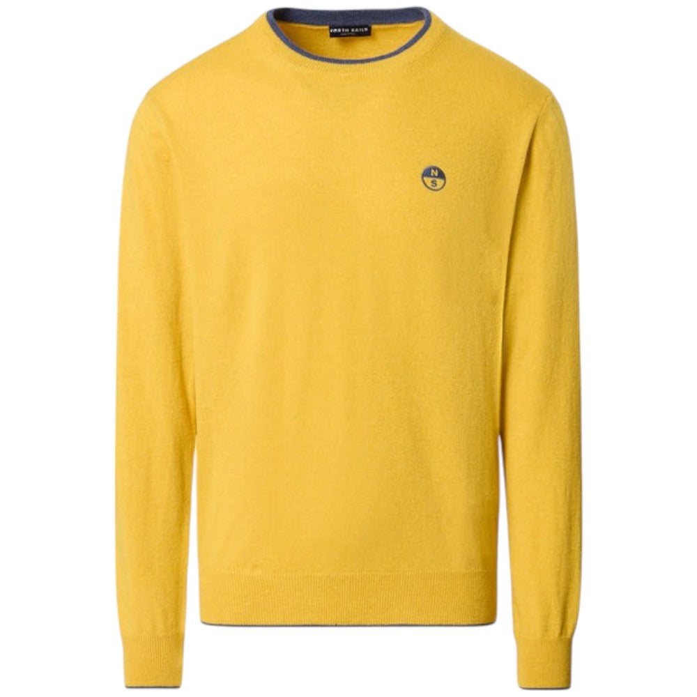 North Sails maglione pullover giallo in misto cashmere 699775 Maglieria North Sails