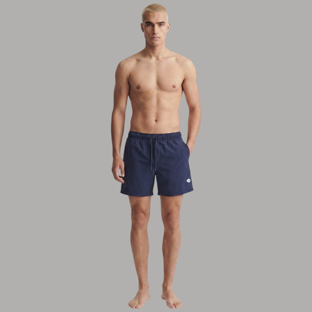 Costume da bagno uomo Jack & Jones Maui Magic Swim blu navy con stampa magica e regular fit