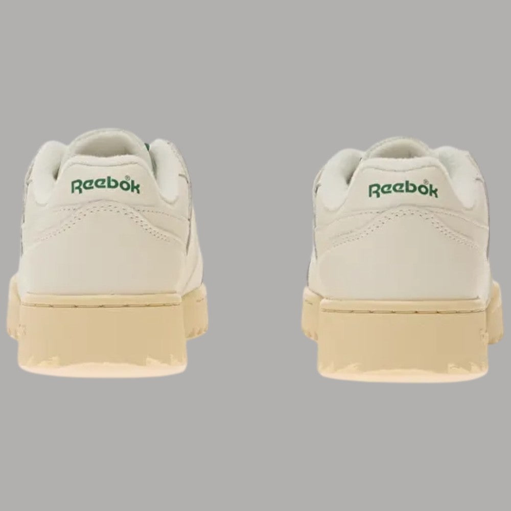 Sneakers uomo Reebok Workout Plus con suola shark-toothed e design iconico in bianco