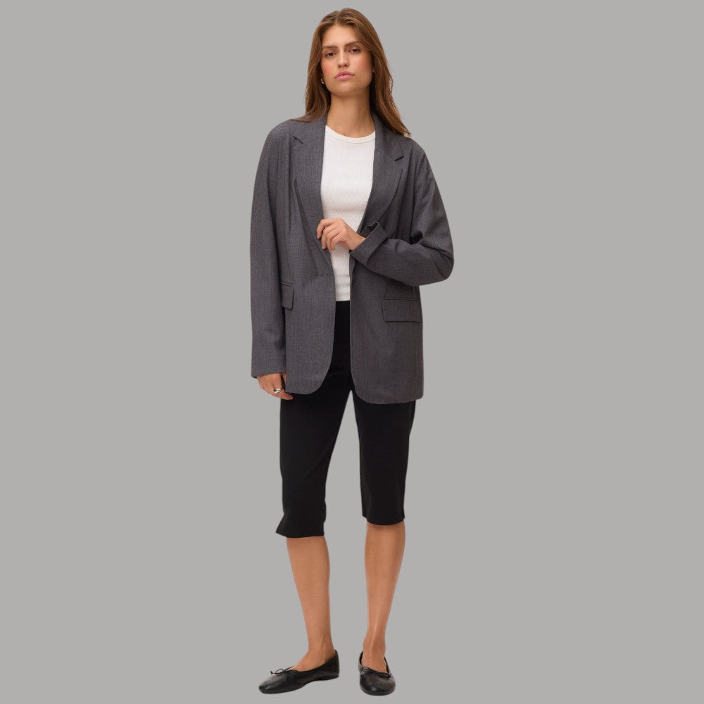 Blazer Vero Moda Texas grigio con tasche frontali e vestibilità loose fit