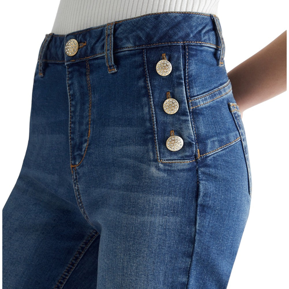 Liu Jo jeans Flare bottoni gioielli UA4131D4874 - Prodotti di Classe