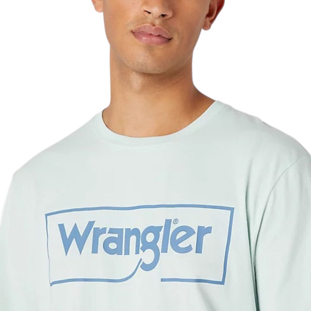 Wrangler t-shirt verde acqua W70JD3X6U - Prodotti di Classe