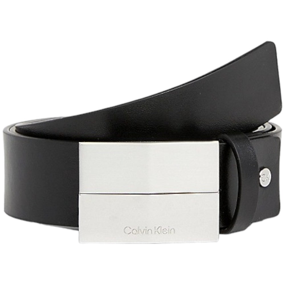 Calvin Klein cintura pelle nera finish plaque K50K511351 - Prodotti di Classe