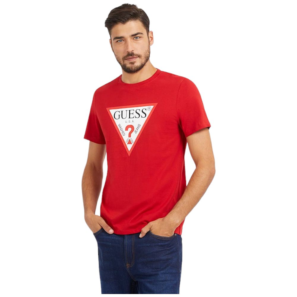 Guess t-shirt rossa logo grande M2YI71 I3Z14 - Prodotti di Classe
