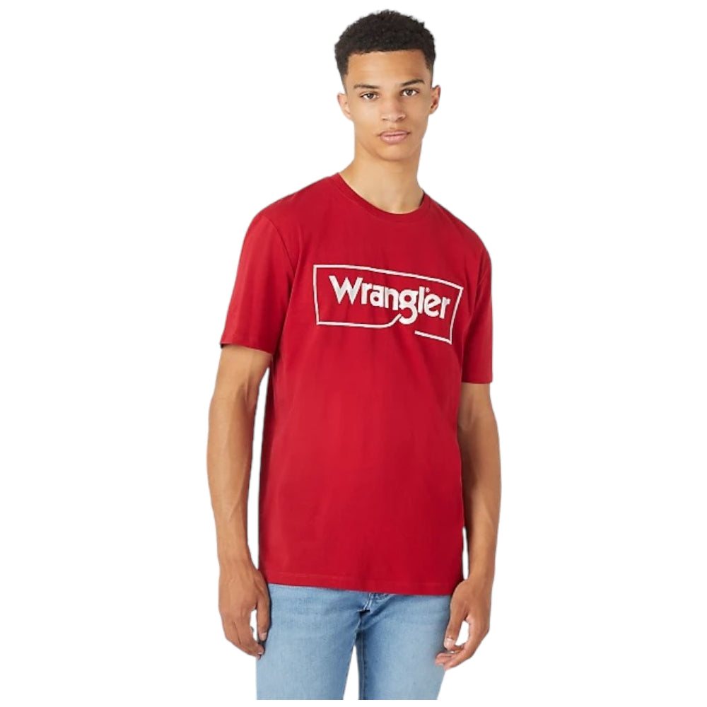 Wrangler t-shirt rossa W70JD3X47 - Prodotti di Classe