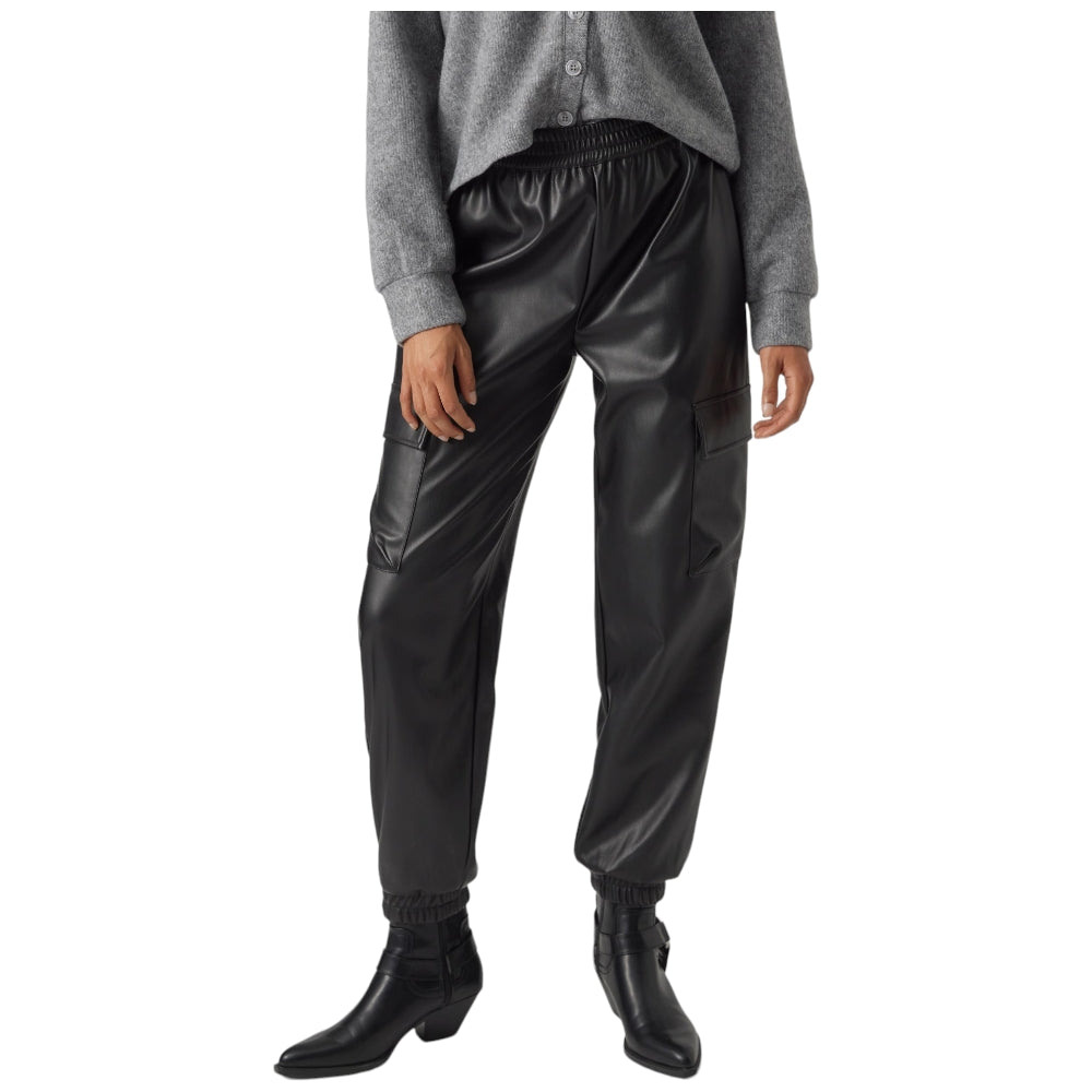 Vero Moda pantalone cargo ecopelle nero10299437 - Prodotti di Classe