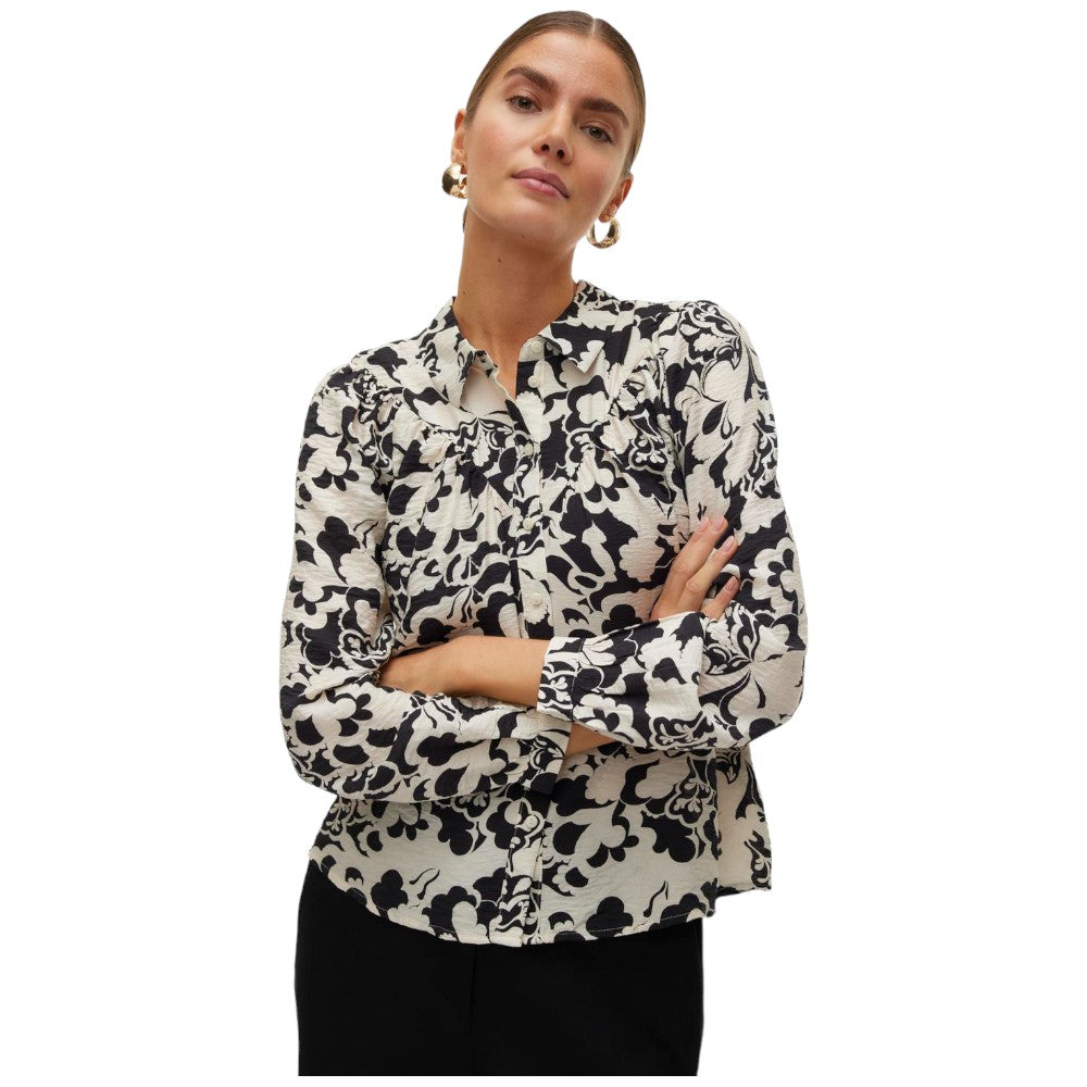 Vero Moda camicia bianca nera Ivone 10301042 Camicie Vero Moda
