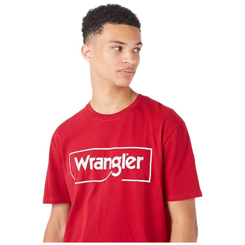 Wrangler t-shirt rossa W70JD3X47 - Prodotti di Classe
