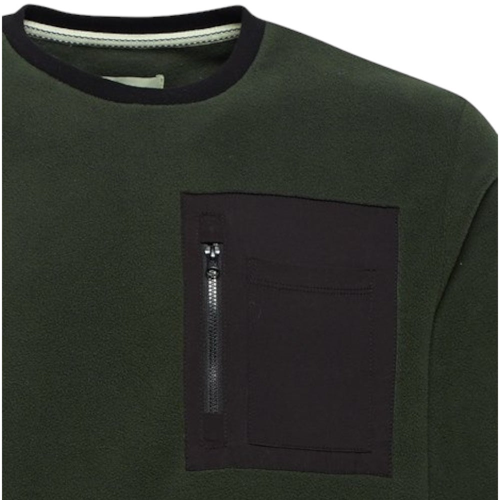 Blend felpa in pile verde 20715833 Felpe Blend