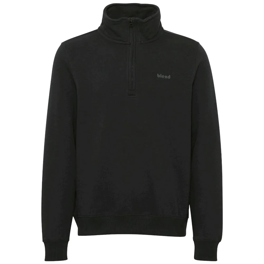 Blend felpa nera mezza zip 20714493 Felpe Blend