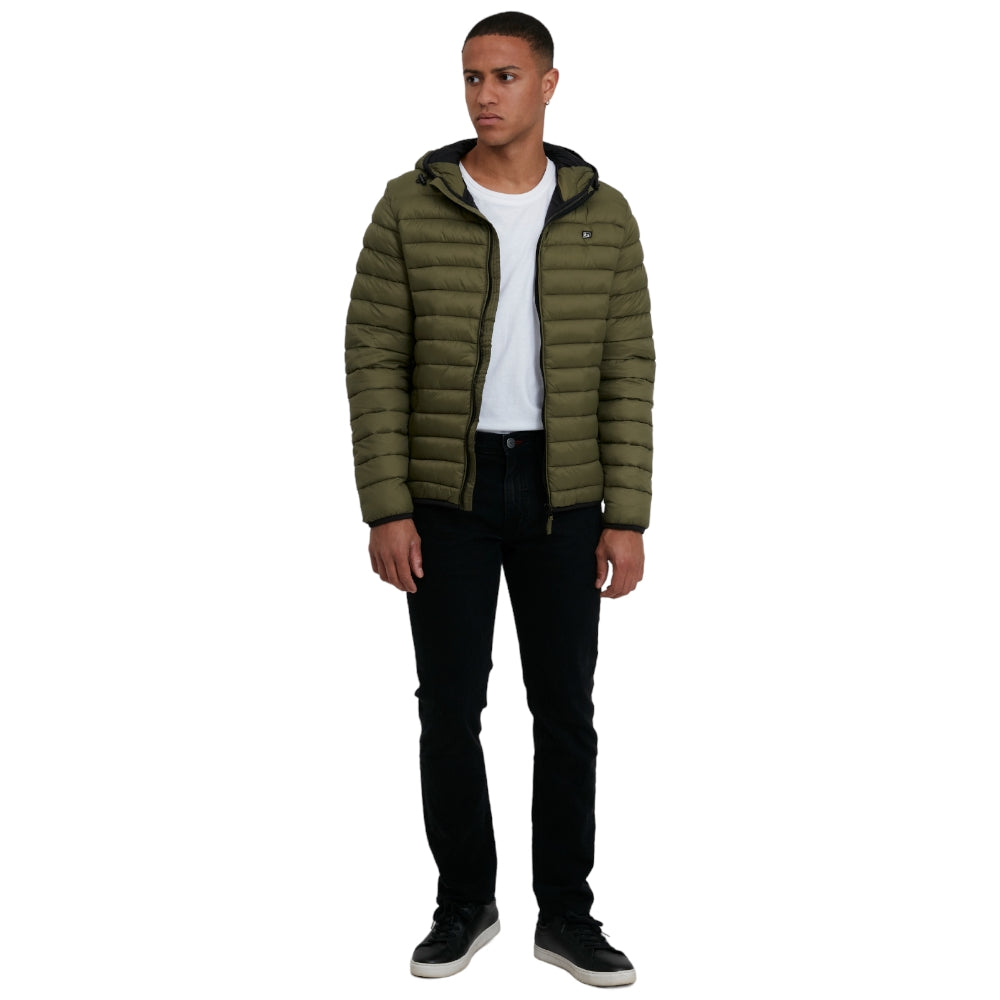 Blend piumino verde con cappuccio Romsey Giubbini Blend