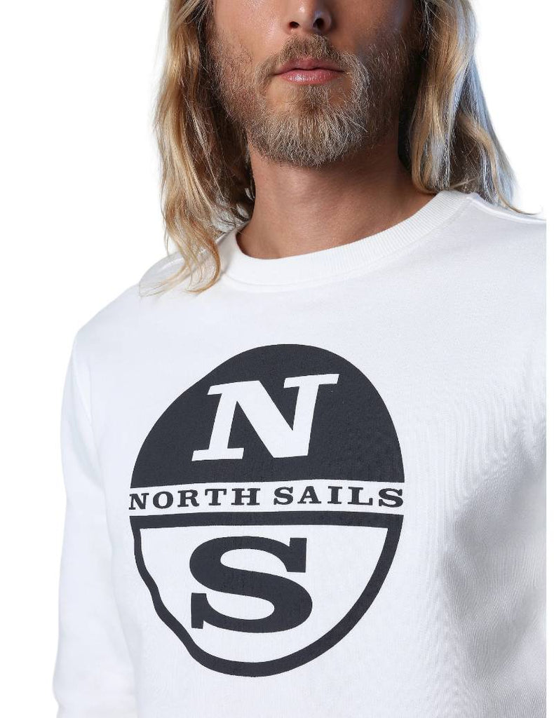 North Sails felpa bianca maxi logo - Prodotti di Classe