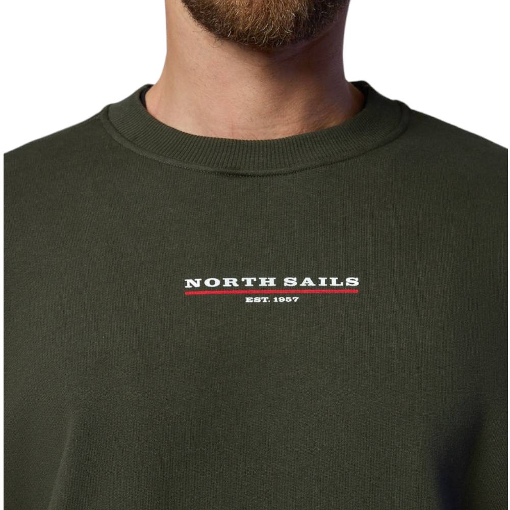 North Sails felpa girocollo verde 691164 Felpe North Sails