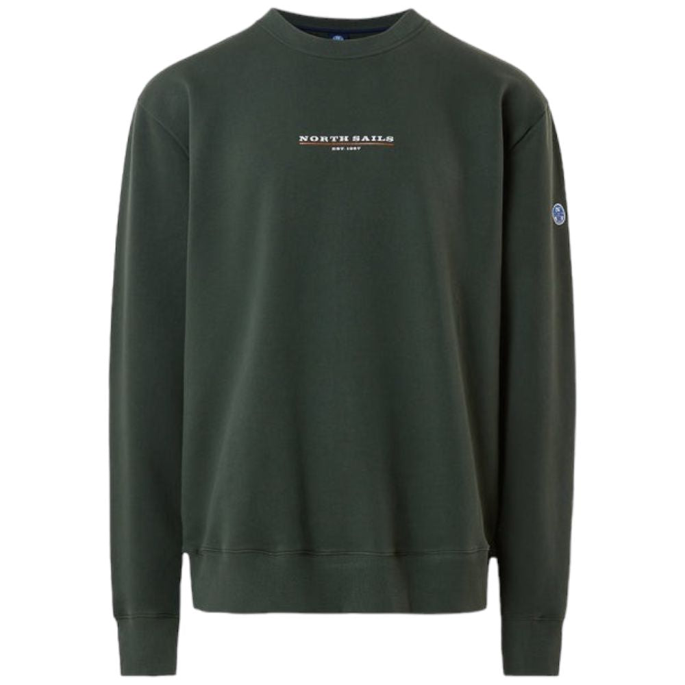 North Sails felpa girocollo verde 691164 Felpe North Sails