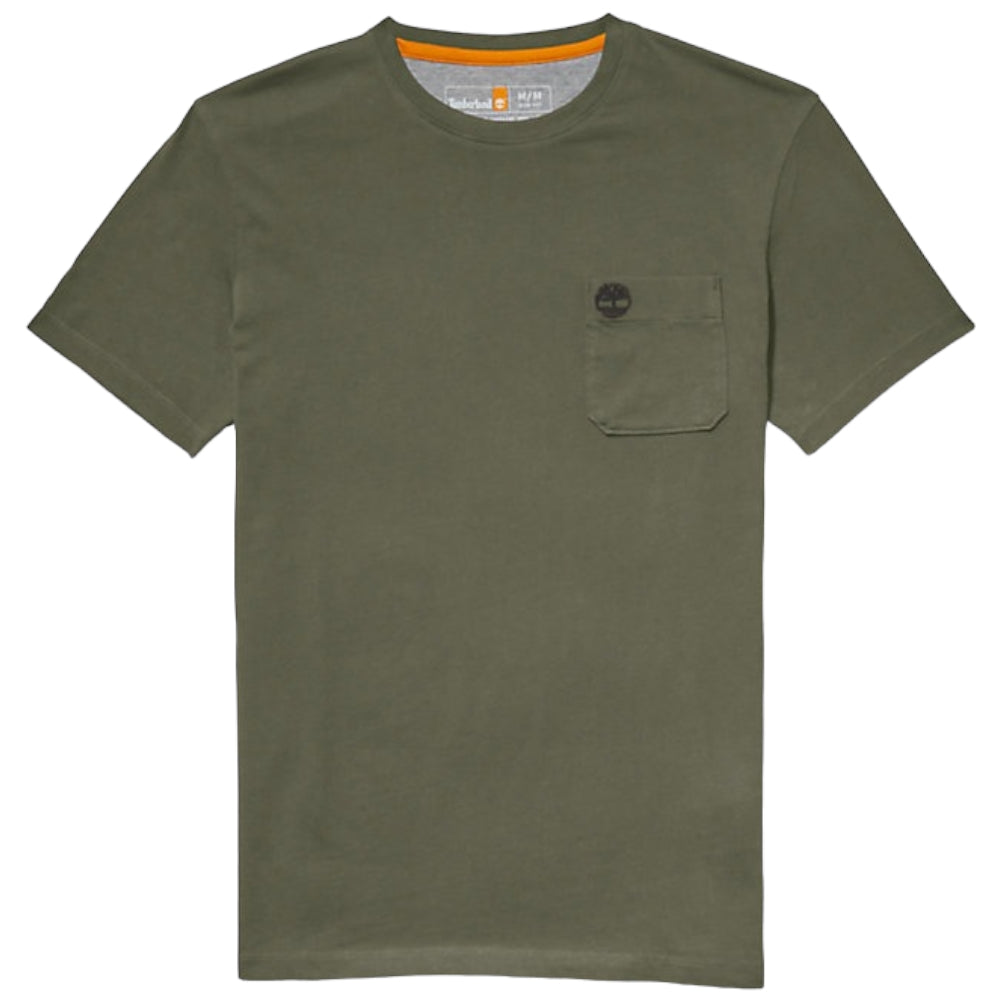 Timberland t-shirt verde con taschino TB0A2CQY T-shirt Timberland