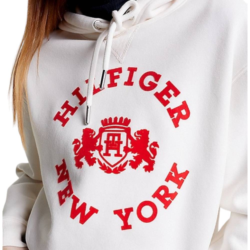 Tommy Hilfiger felpa bianca donna WW0WW39800 Felpe Tommy Hilfiger