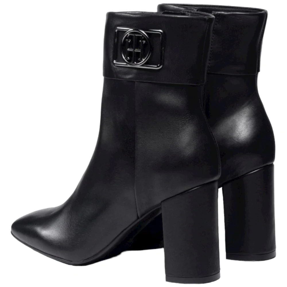 Tommy Hilfiger stivaletti neri punta quadrata Stivaletti Tommy Hilfiger