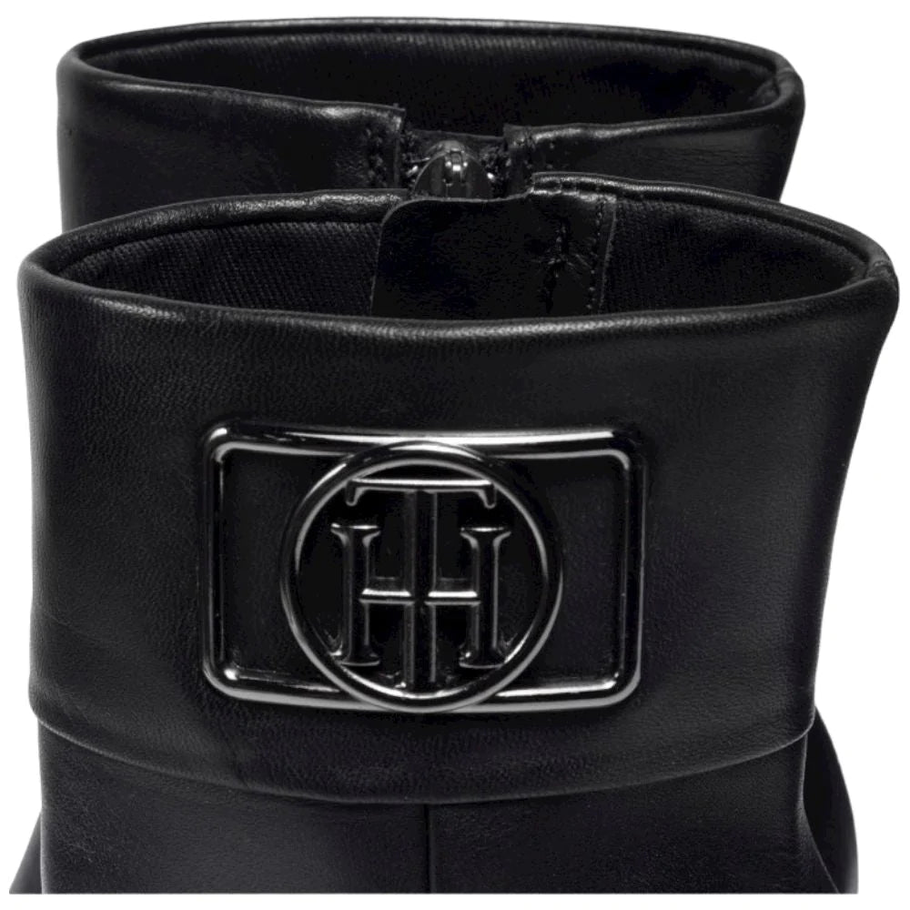 Tommy Hilfiger stivaletti neri punta quadrata Stivaletti Tommy Hilfiger