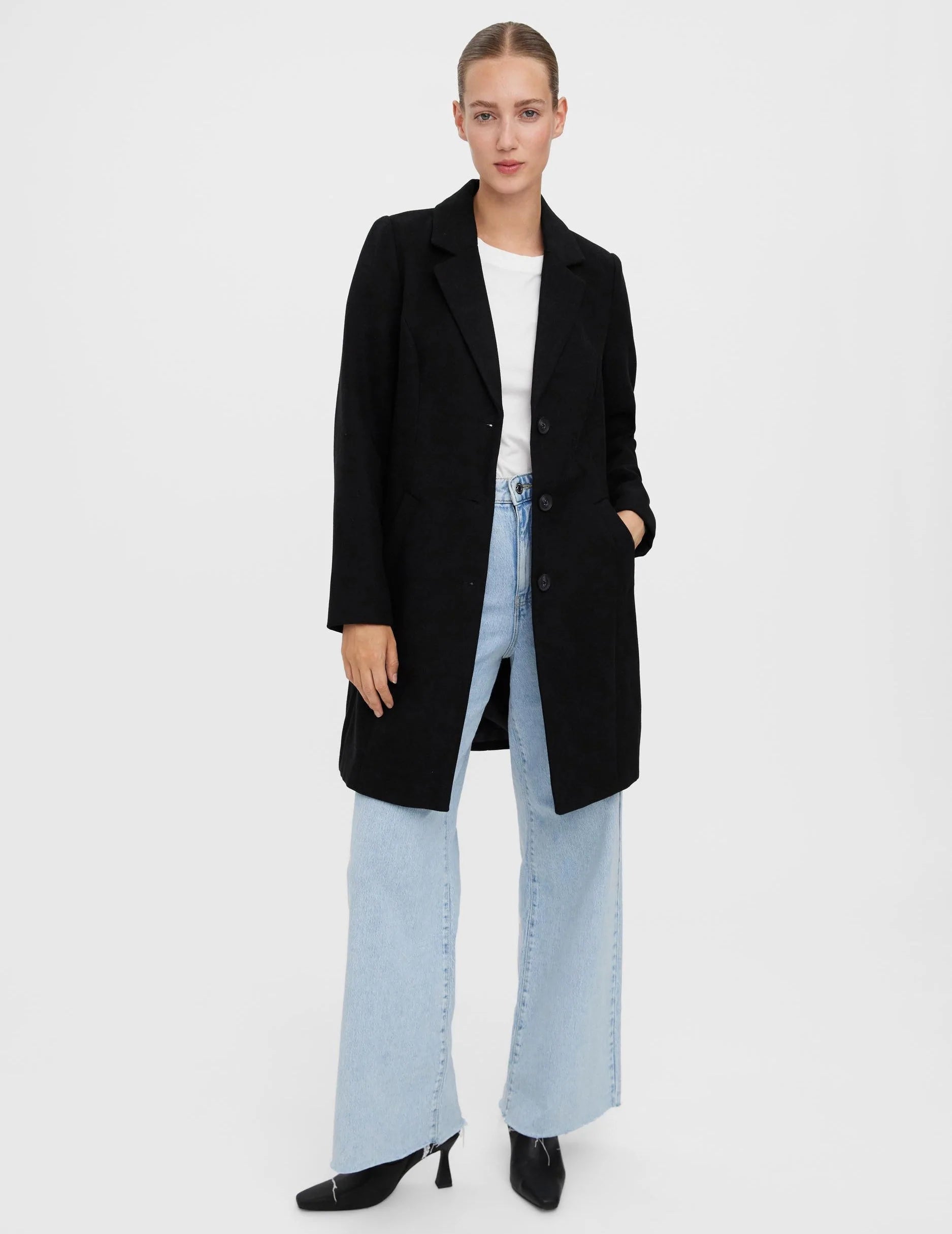 Vero Moda cappotto nero Cala Cindy Cappotti Vero Moda