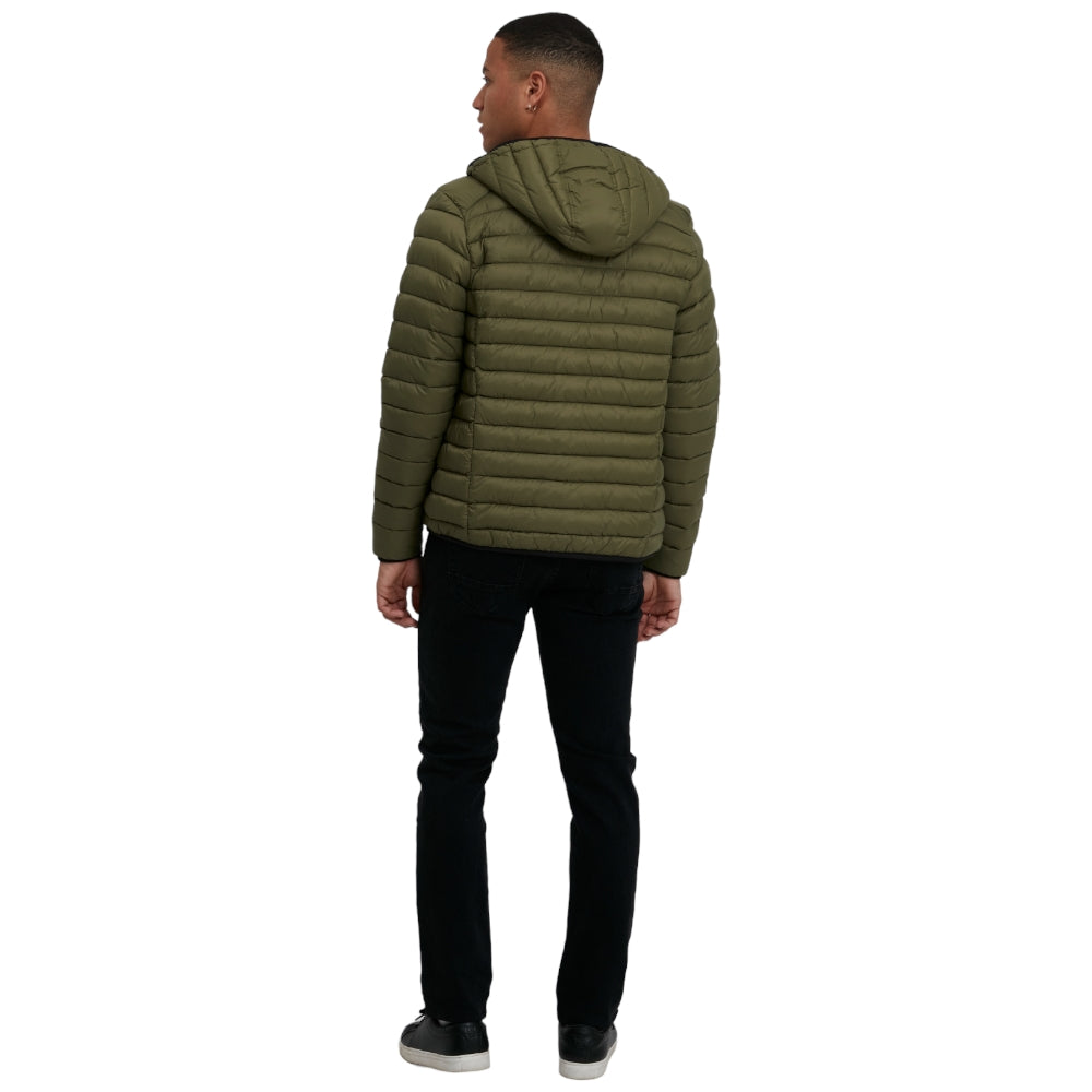 Blend piumino verde con cappuccio Romsey Giubbini Blend