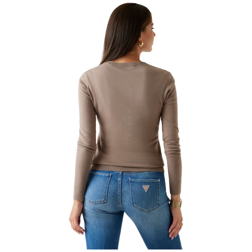 Guess pullover taupe logo strass REYNA W5BR40Z2NQ2G1K8 Guess