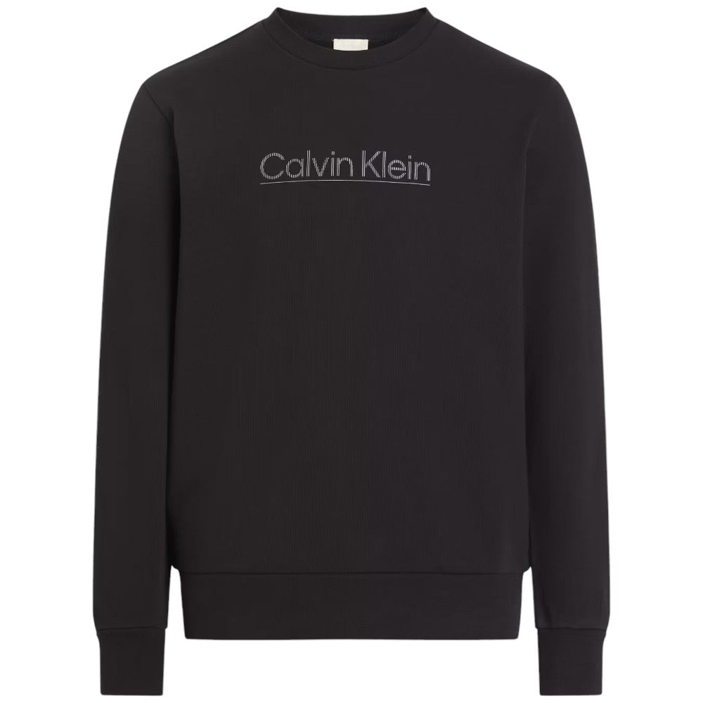 Calvin Klien felpa nera Raised line logo K10K113573BEH Felpe Calvin Klein