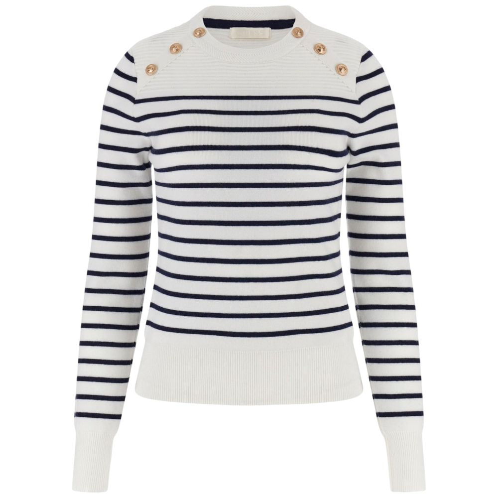 Guess maglione a righe bianco blu HELEN W5BR36Z0422S00J Guess