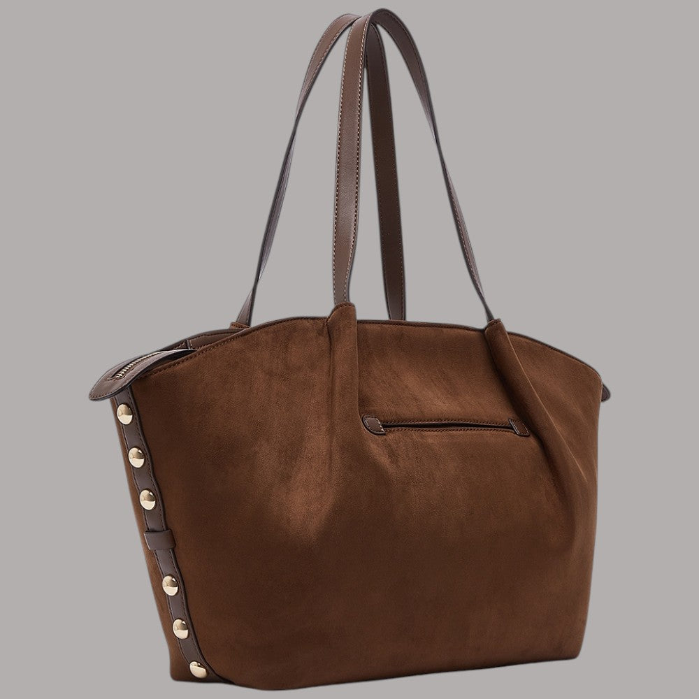 Liu Jo grande tote bambù con tracolla e dettagli metallici gold