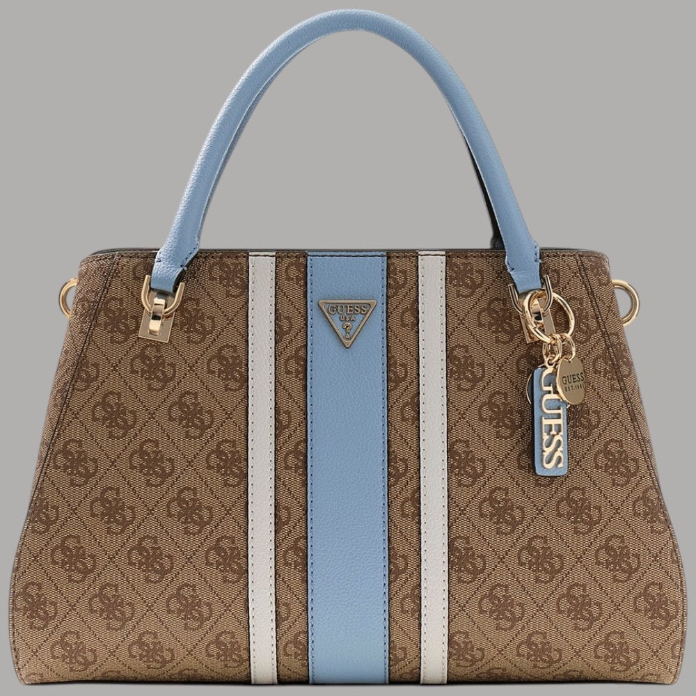 Borsa a tracolla Guess Noelle con logo e inserto a contrasto