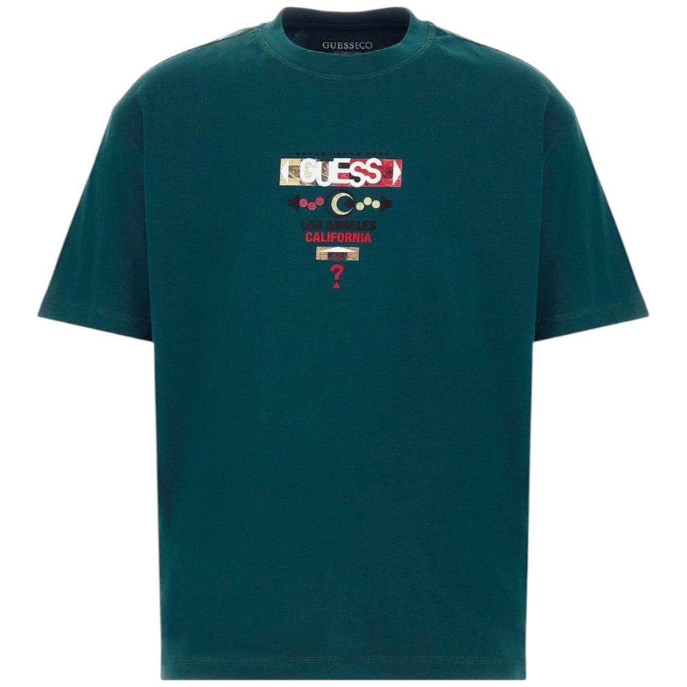 Guess t-shirt verde Abstract M5RI03 I3Z14 A70L T-shirt Guess