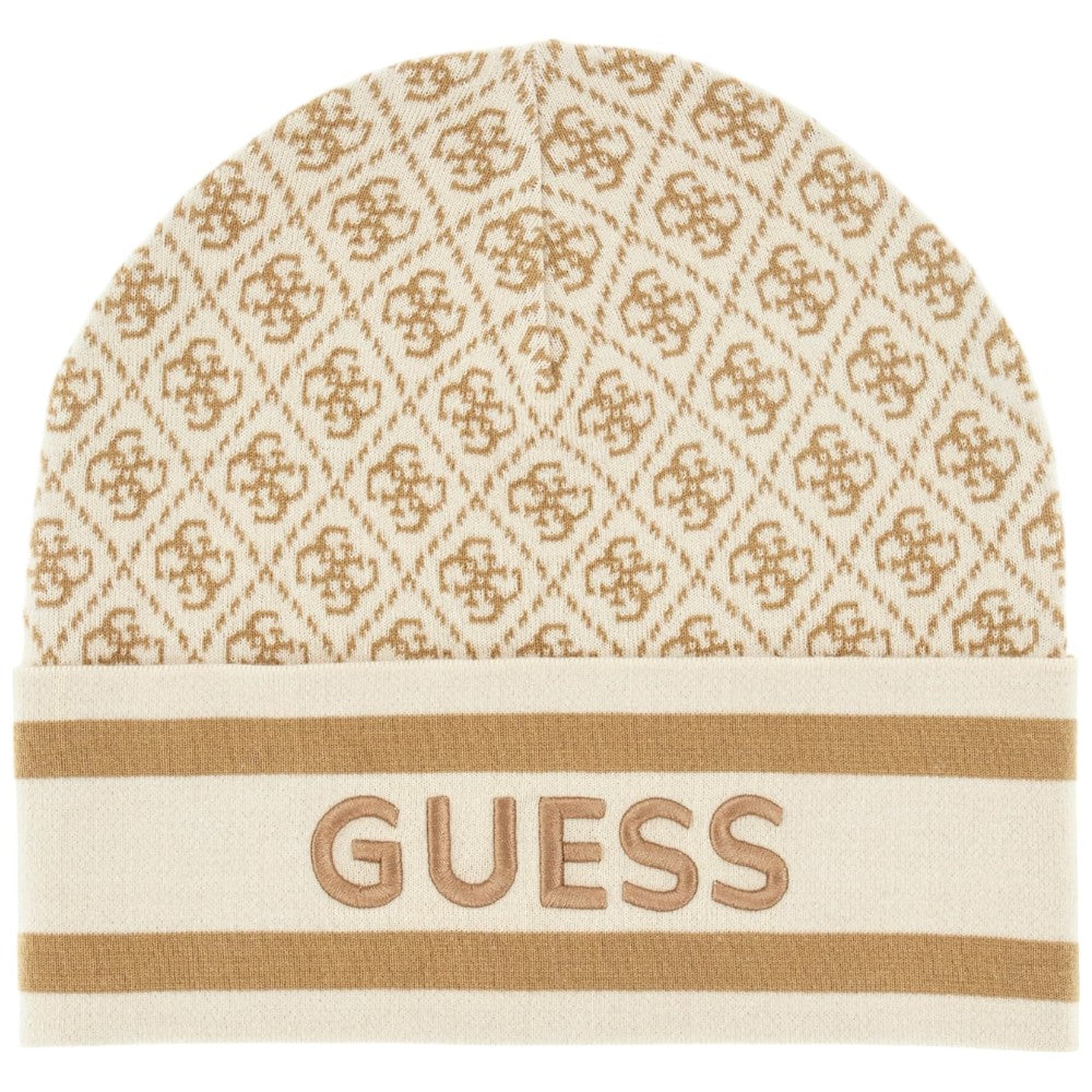 Guess berretto baine beige logo 4G W4BZ21 Z3JD2 FN3J Cappelli Guess