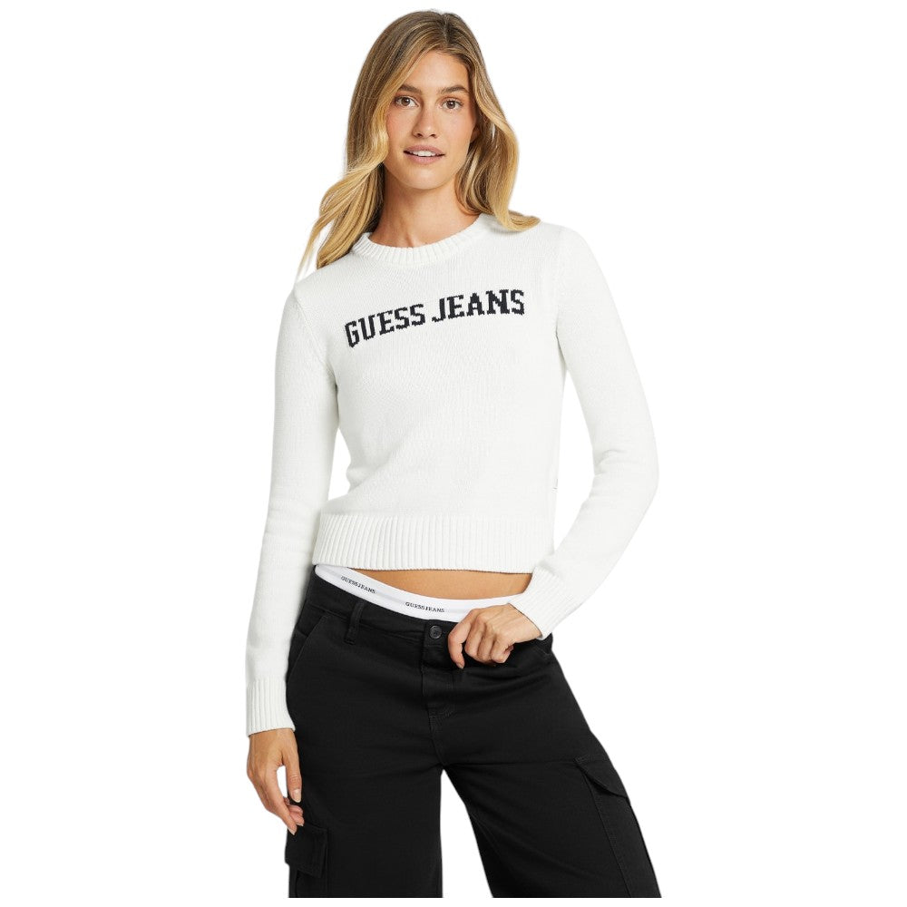 Guess Jeans pullover panna W4BR10 Z3HM1 G293 Maglieria Guess Jeans