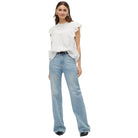 Vero Moda top bianco in pizzo Trine 10301205 T-shirt Vero Moda