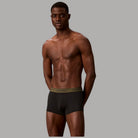 Calvin Klein Boxer Micro Stretch neri confezione 3 pezzi con logo sulla fascia