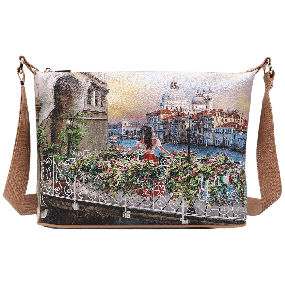 YNot borsa hobo bag Venezia Flowers Canal YES607S4 Borse YNot