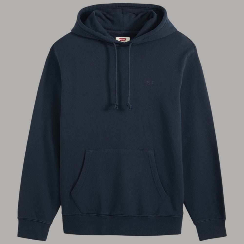 Levi's Felpa New Original Hoodie con cappuccio blu navy cotone con logo sulla tasca frontale