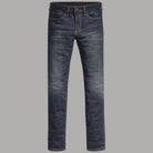 Jeans Levi's 511 slim lavaggio sequoia rt con dettagli di cuciture gialle, texture denim, vita media