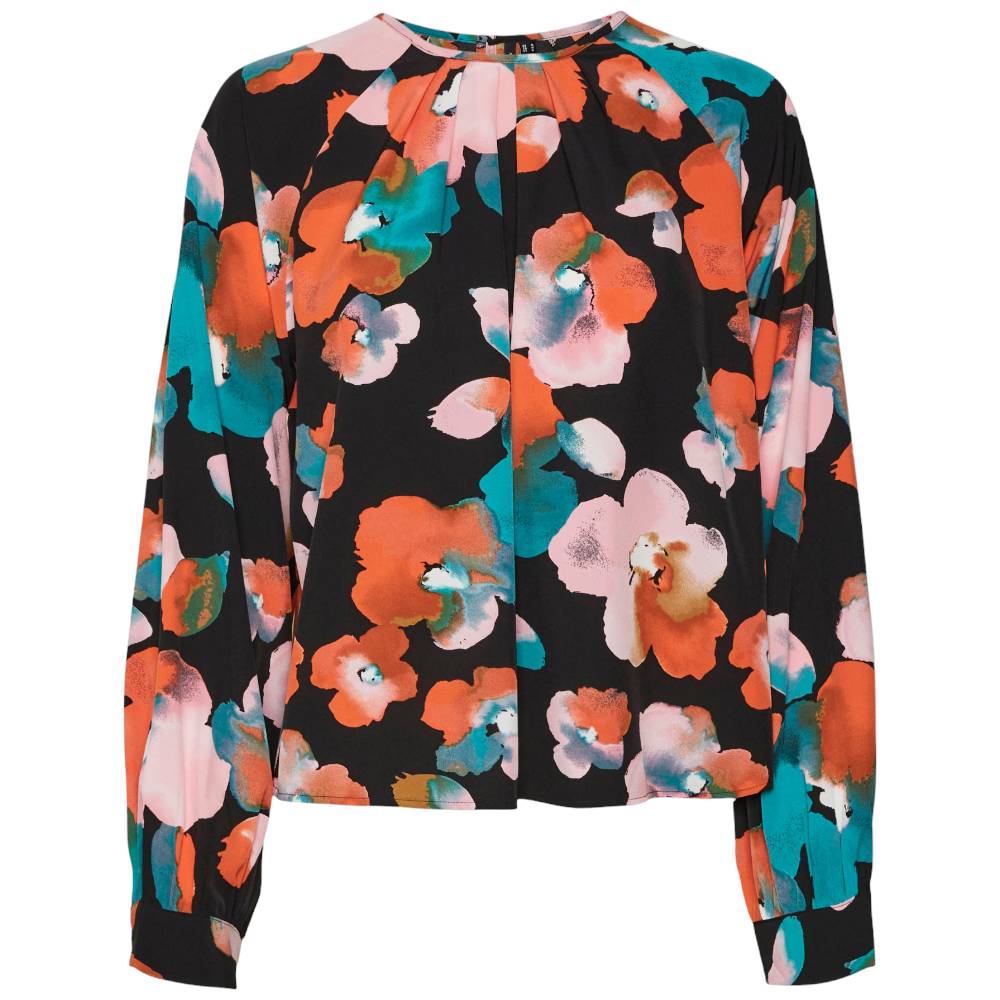 Vero Moda blusa nera a fiori Siw Sofie 10298858 - Prodotti di Classe