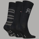 Tommy Hilfiger calzini neri da uomo 3 paia in scatola regalo