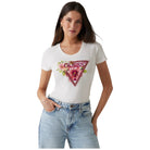 Guess t-shirt bianco crema W5GI10 J1314 G012 T-shirt Guess