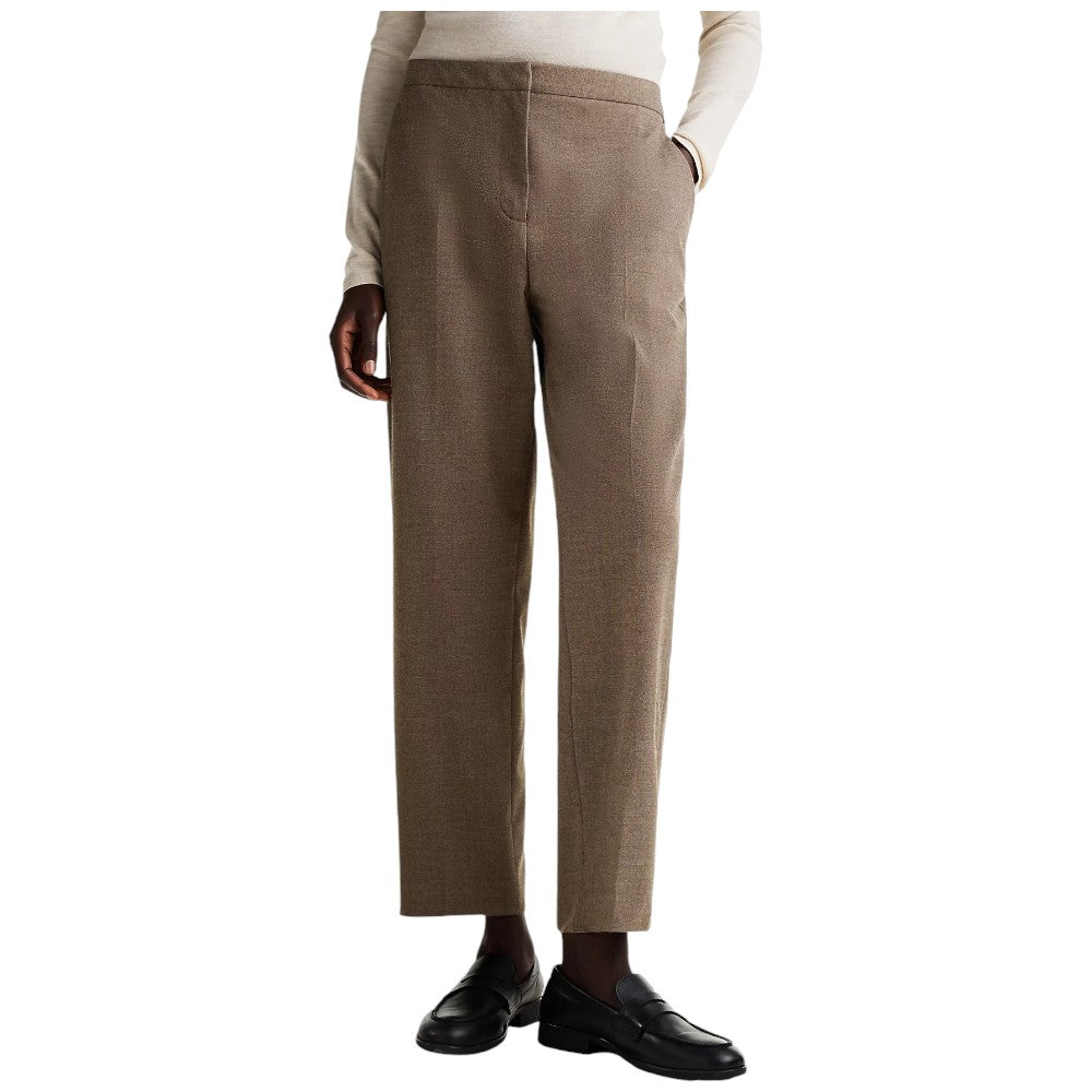 Tommy Hilfiger pantaloni slim marroni in flanella WW0WW42951 Pantaloni Tommy Hilfiger