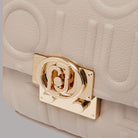 Borsa Liu Jo Adiva crossbody piccola beige con dettaglio color oro sulla chiusura