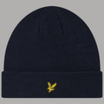 Berretto Lyle & Scott Baine nero con logo aquila ricamato