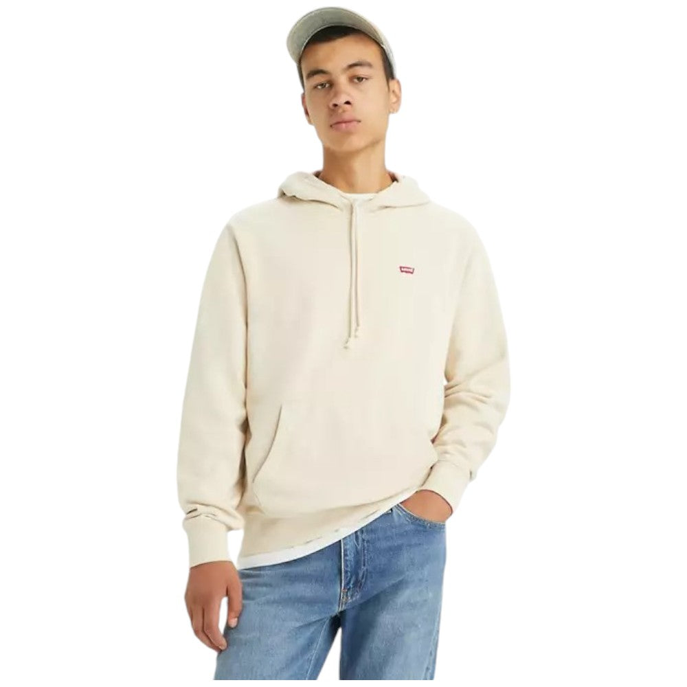 Levi's felpa con cappuccio beige logo piccolo 34581-0039 Felpe LEVI'S