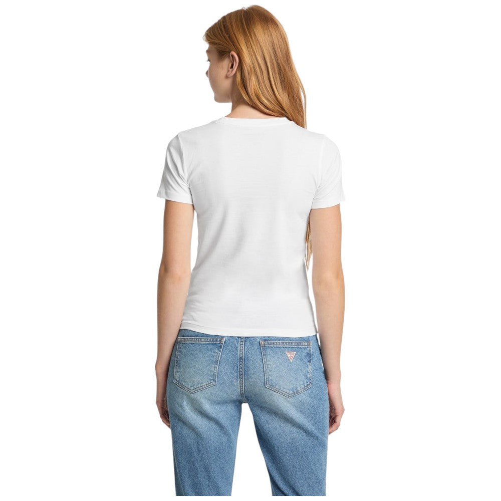 Guess Jeans t-shirt bianca con taschino W5RI52 J1314 G011 T-shirt Guess Jeans