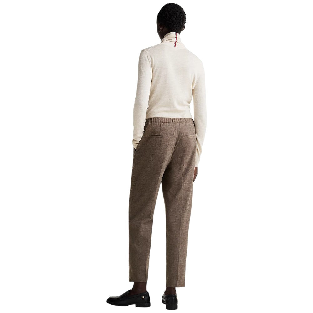 Tommy Hilfiger pantaloni slim marroni in flanella WW0WW42951 Pantaloni Tommy Hilfiger