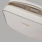 Liu Jo Borsa a tracolla media bianca con zip e logo dorato